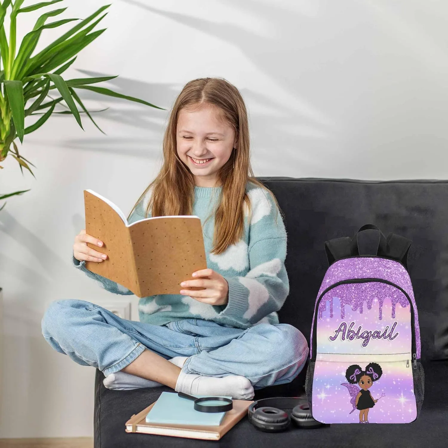 Custom Kids Backpack with Name Personalized Kids School Backpack Back to School Gifts for Daughter Gifts for Girls