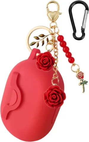 Cute Case for Beats Studio Buds/Studio Buds   Silicone Case Cover 2021/2023, [Secure Lock] Cool Kawaii Women Girls Teen with Keychain for New Beats Studio Earbuds   Case (Lock Red)