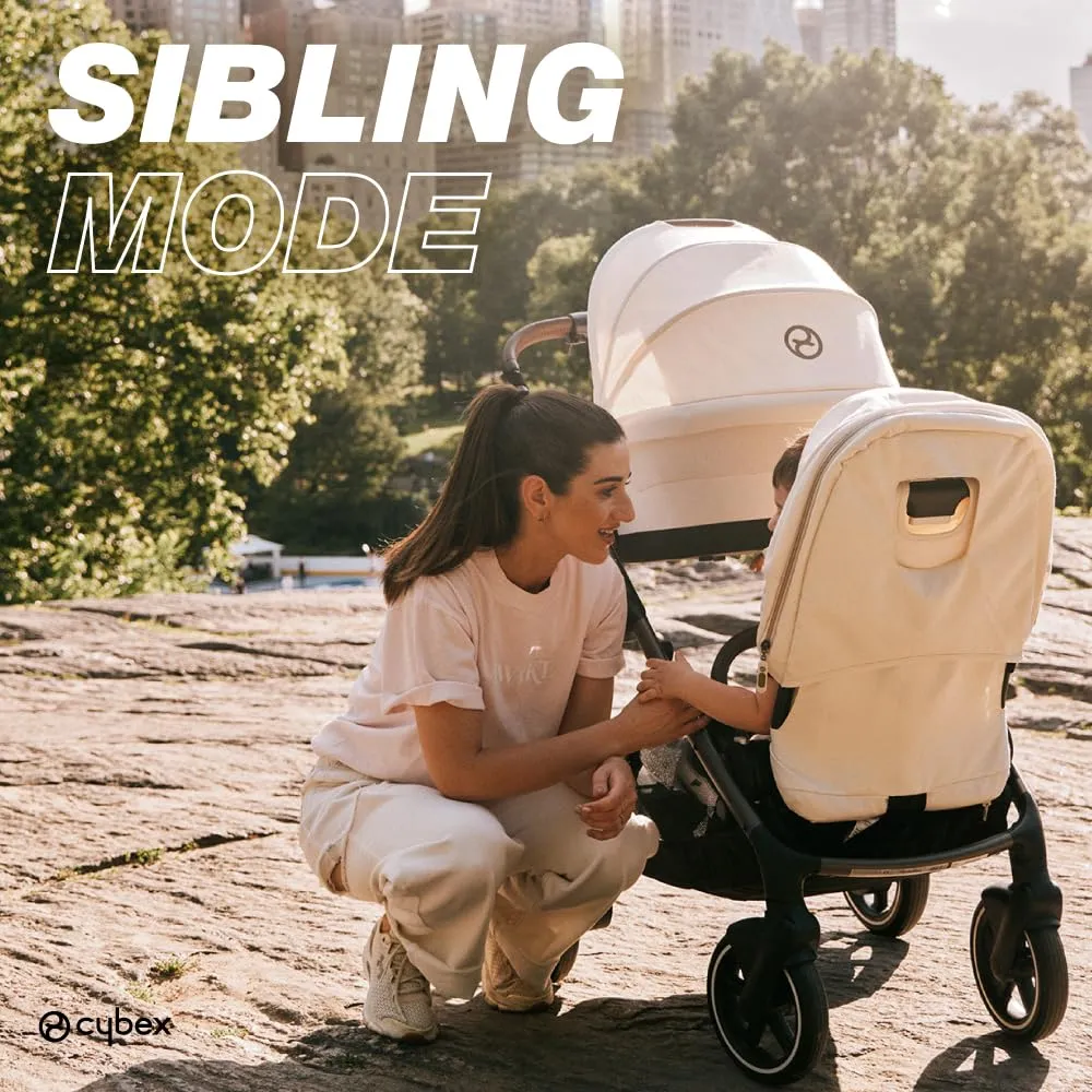 Cybex Gazelle S All-in-One Toddler and Baby Stroller with Over 20 Modular Configurations, Ergonomic Near-Flat Recline, Shopper Basket, and Compact Fold, Sky Blue