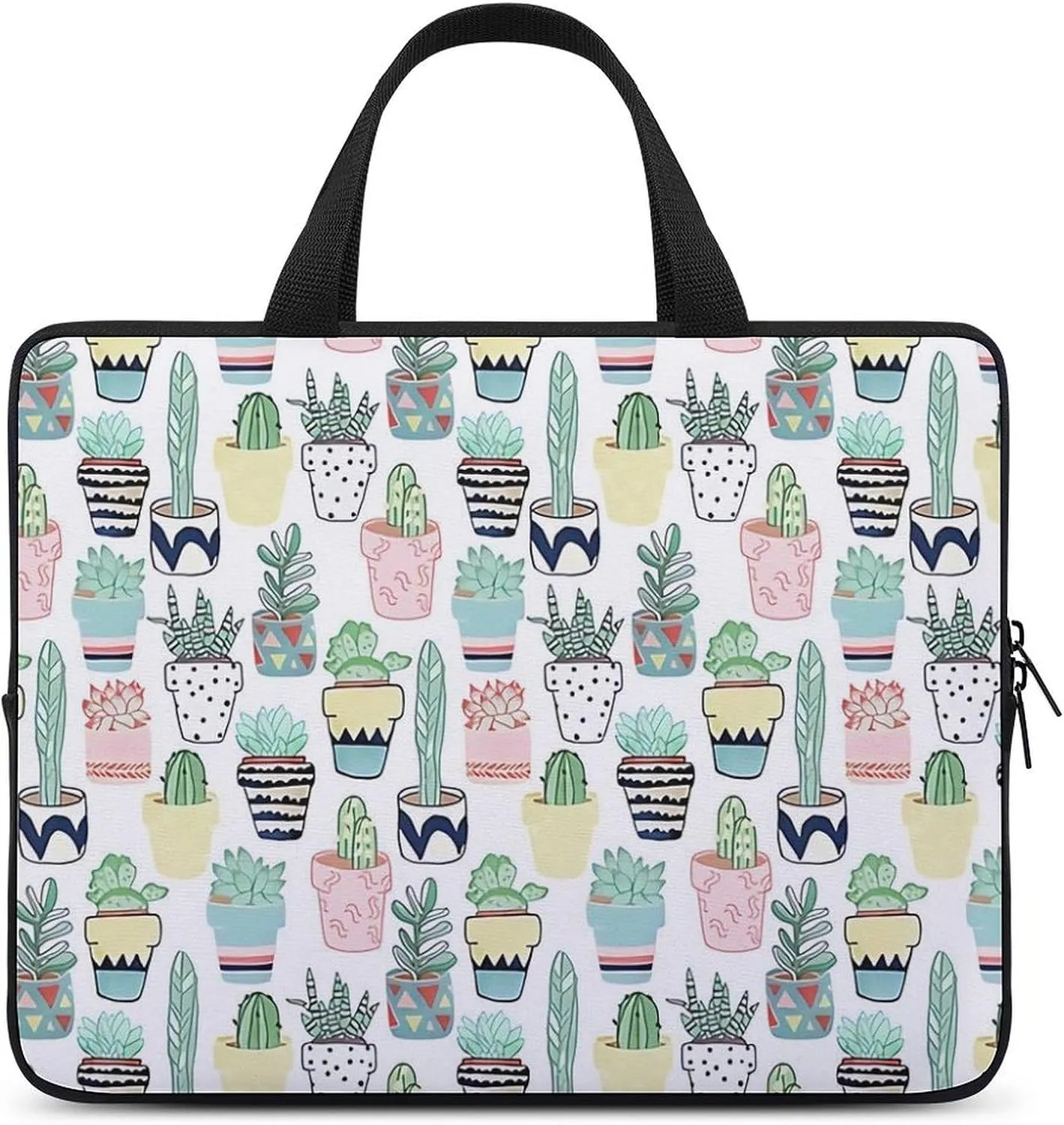 Daisy Flower Blue Laptop Bag Waterproof Dustproof Crack Proof Large Capacity