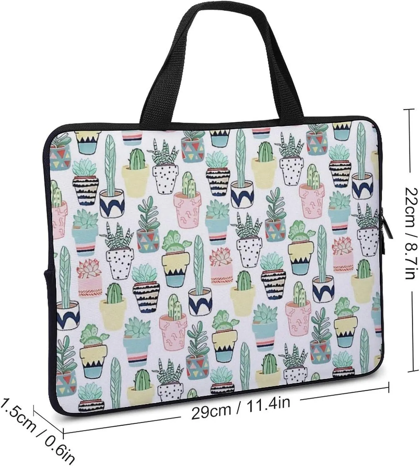 Daisy Flower Blue Laptop Bag Waterproof Dustproof Crack Proof Large Capacity
