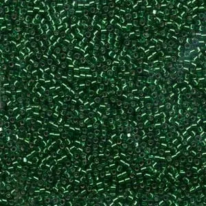 DB 605, Silver Lined Emerald, Miyuki Delica Beads - Size 11 - 5 grams - Japanese Cylinder Seed Beads - Retail & Wholesale