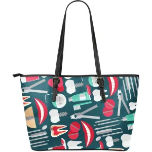 Dental Hygienist Large Leather Tote Bag