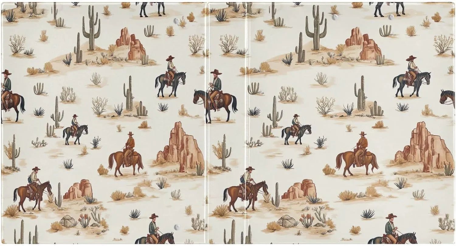 Desert Horseback Riding 3 Ring Binder Round Rings 1 Pack,Holds 200 Sheets Ring Binders for School Supplies, Office or Home