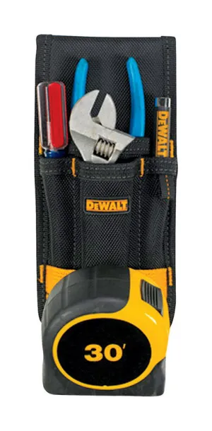 DeWalt 4 pocket Polyester Fabric Tool Holder 3.7 in. L X 8.7 in. H Black