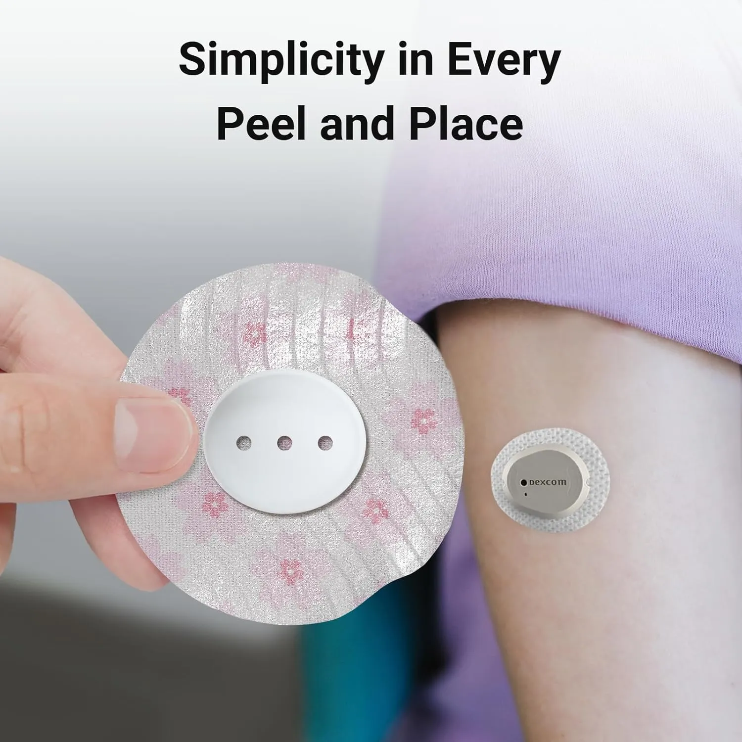 Dexcom G7 Over Patches, 16 Printed Waterproof Dexcom Stelo & G7 Over Patches, 1 Hardshell Cover for Enhanced Safeguard, Breathable, 14 Days Protection with Style (Flower)