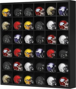 DisplayGifts Freestand Display Case Cabinet Holders Rack Pocket Pro Gumball Mini Football Helmets No Door No Cover