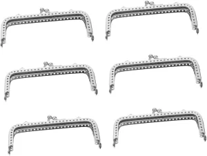 DOITOOL 6Pcs Handbag Clasp Frames Durable Purse Lock for DIY Evening Bag Accessories Lightweight Coin Purse Handle Frame for Various Handmade Bags and