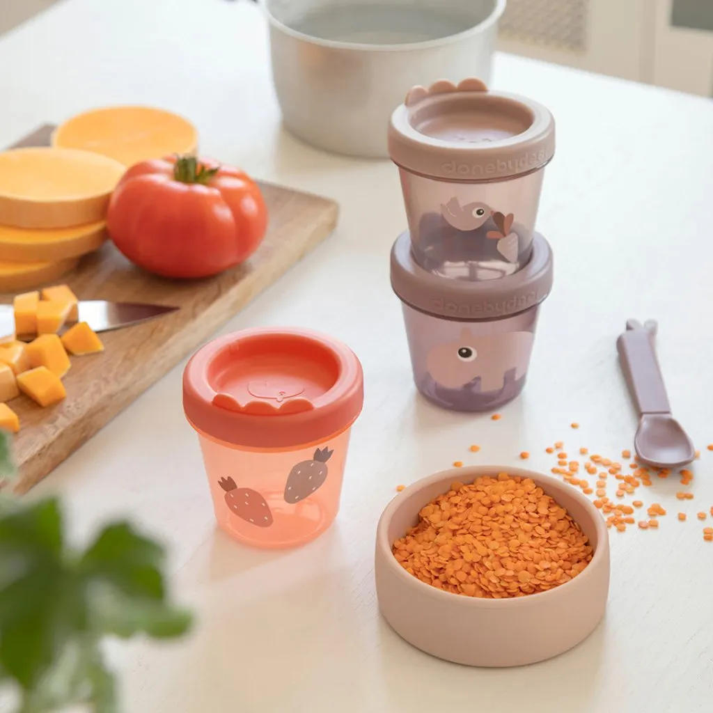 DONE BY DEER Baby Food Container 3-pack Ozzo Powder