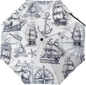 Donnapink Auto Open/Close Folding Umbrella, Automatic UV Sun Parasol UV Protection, Strong Travel Rain Umbrella