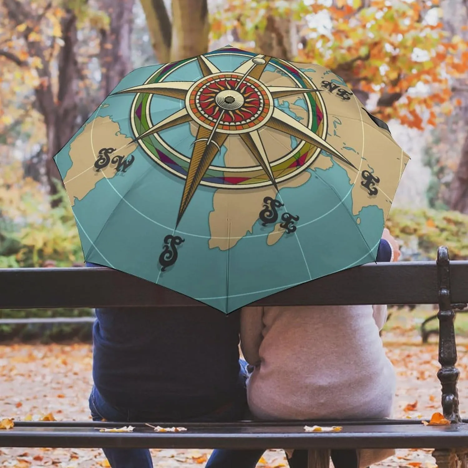 Donnapink Auto Open/Close Folding Umbrella, Automatic UV Sun Parasol UV Protection, Strong Travel Rain Umbrella