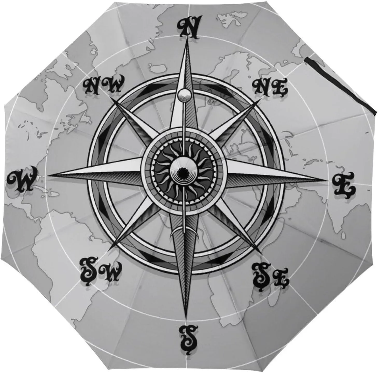 Donnapink Manual Folding Umbrella, Manual UV Sun Parasol UV Protection, Strong Travel Rain Umbrella