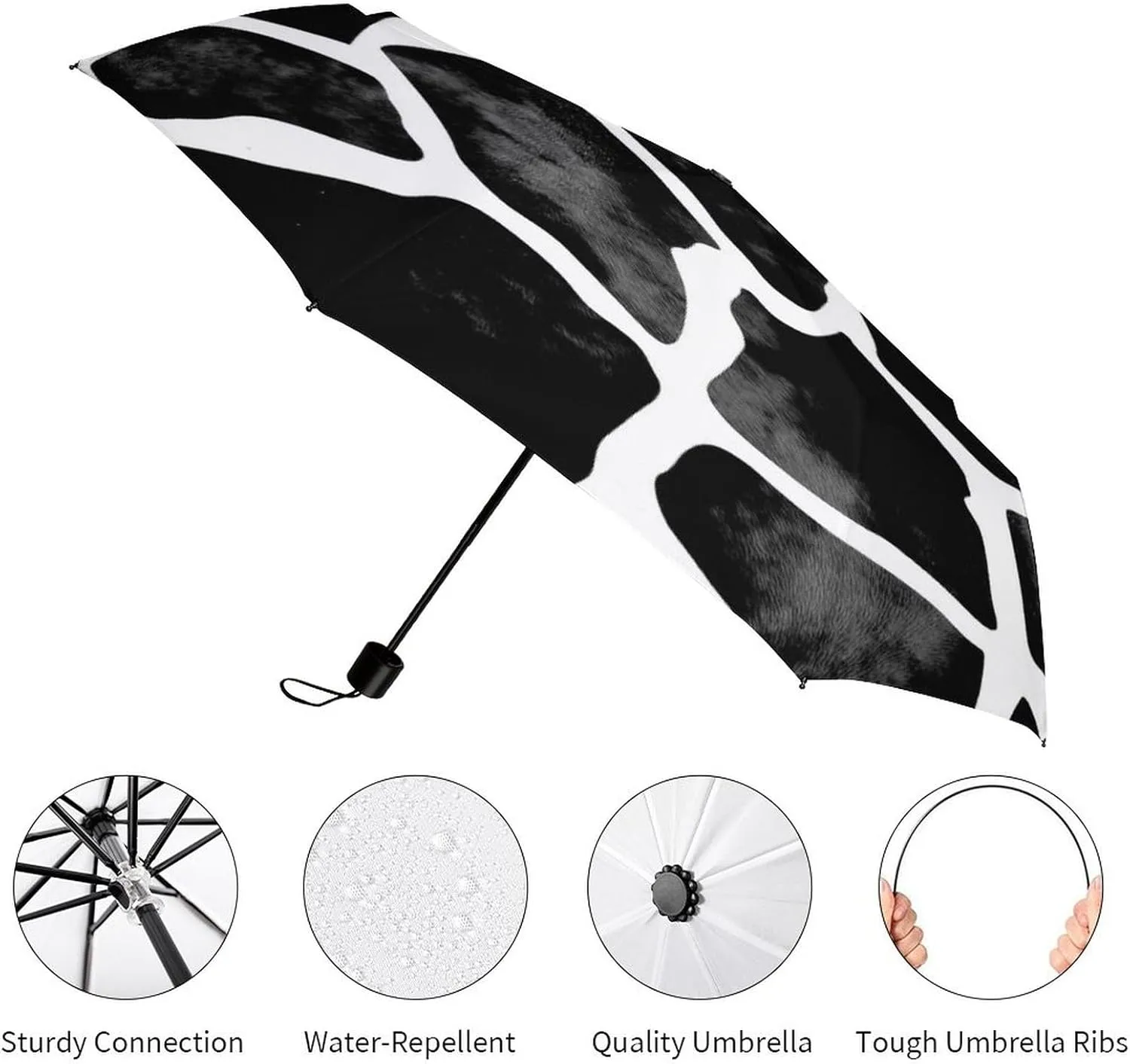 Donnapink Manual Folding Umbrella, Manual UV Sun Parasol UV Protection, Strong Travel Rain Umbrella