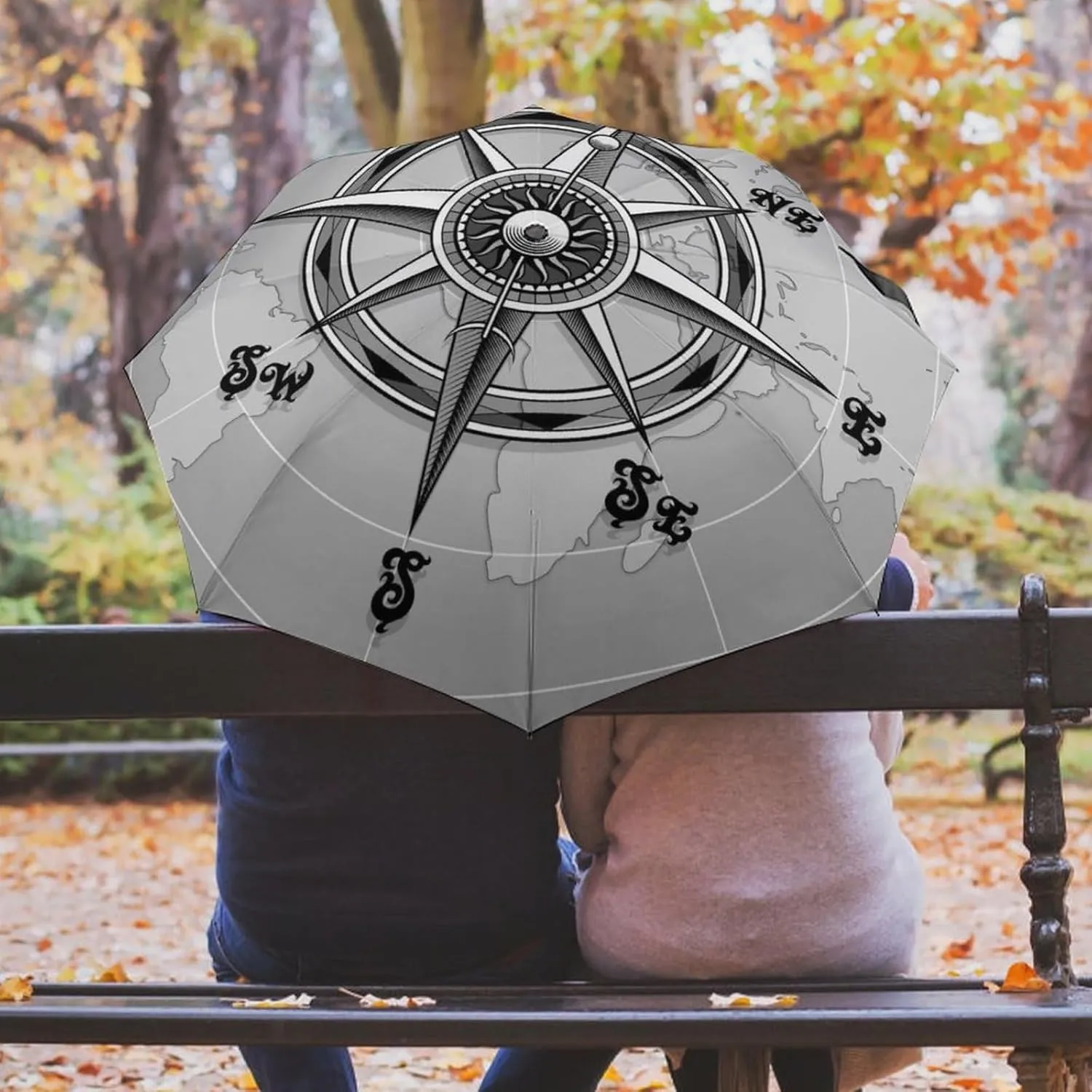 Donnapink Manual Folding Umbrella, Manual UV Sun Parasol UV Protection, Strong Travel Rain Umbrella