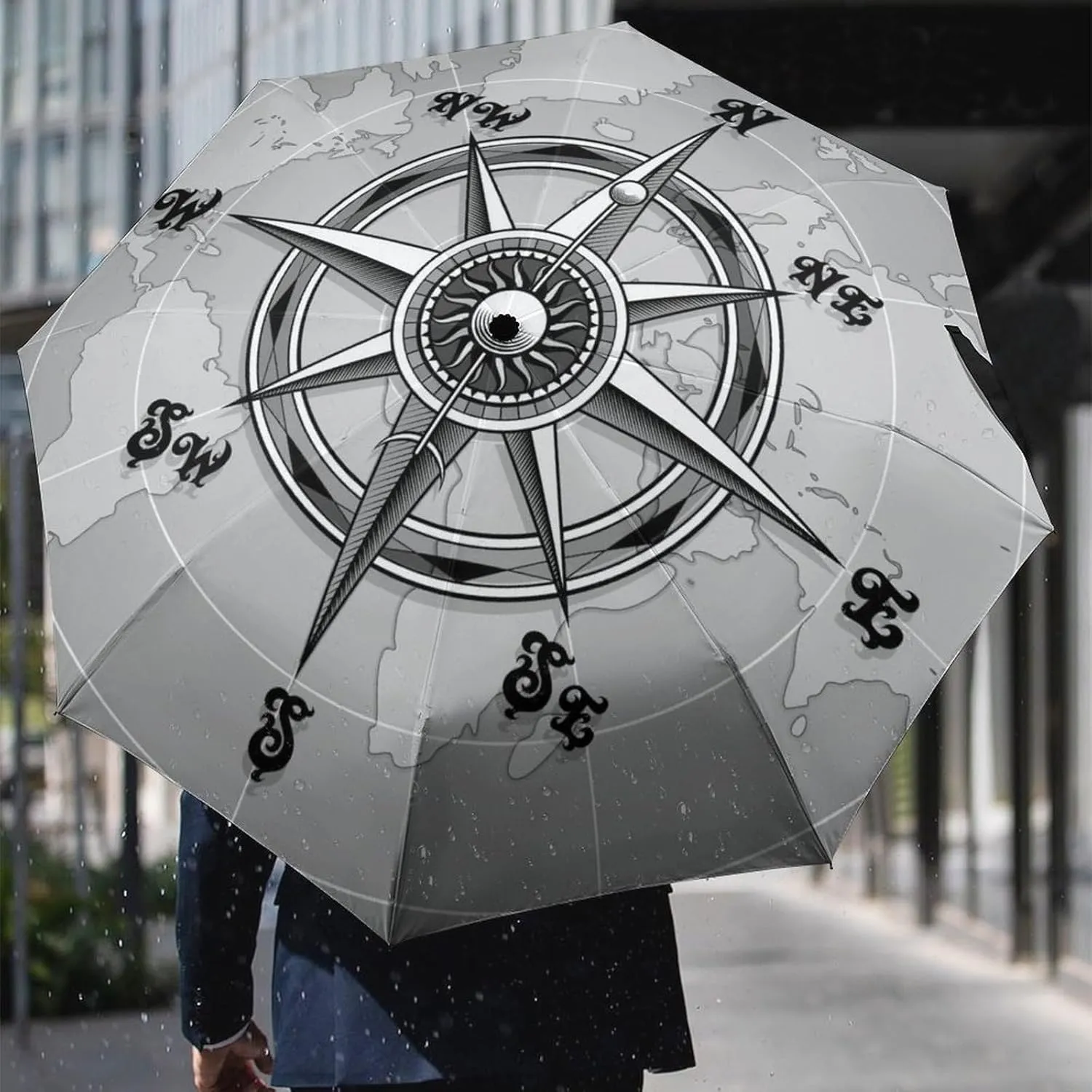 Donnapink Manual Folding Umbrella, Manual UV Sun Parasol UV Protection, Strong Travel Rain Umbrella