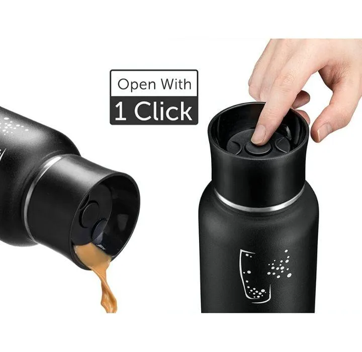 Double-Wall Insulated 40oz Bottle with Interchangeable Lids (2-Pack)