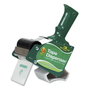 Duck® Extra-Wide Packaging Tape Dispenser, 3" Core, For Rolls Up To 3" X 54.6 Yds, Green