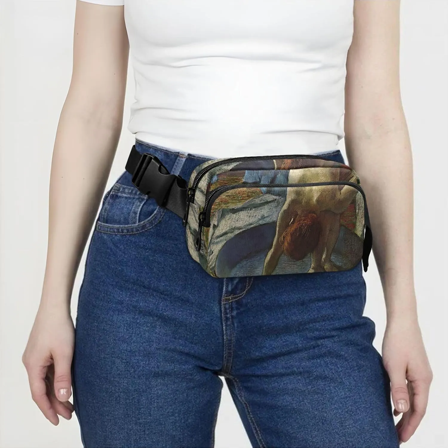 Edgar Degas Tub Prints Women Fanny Pack Hip Pouch Belt Bag Waterproof Bright Colored Crossbody Waist Bag