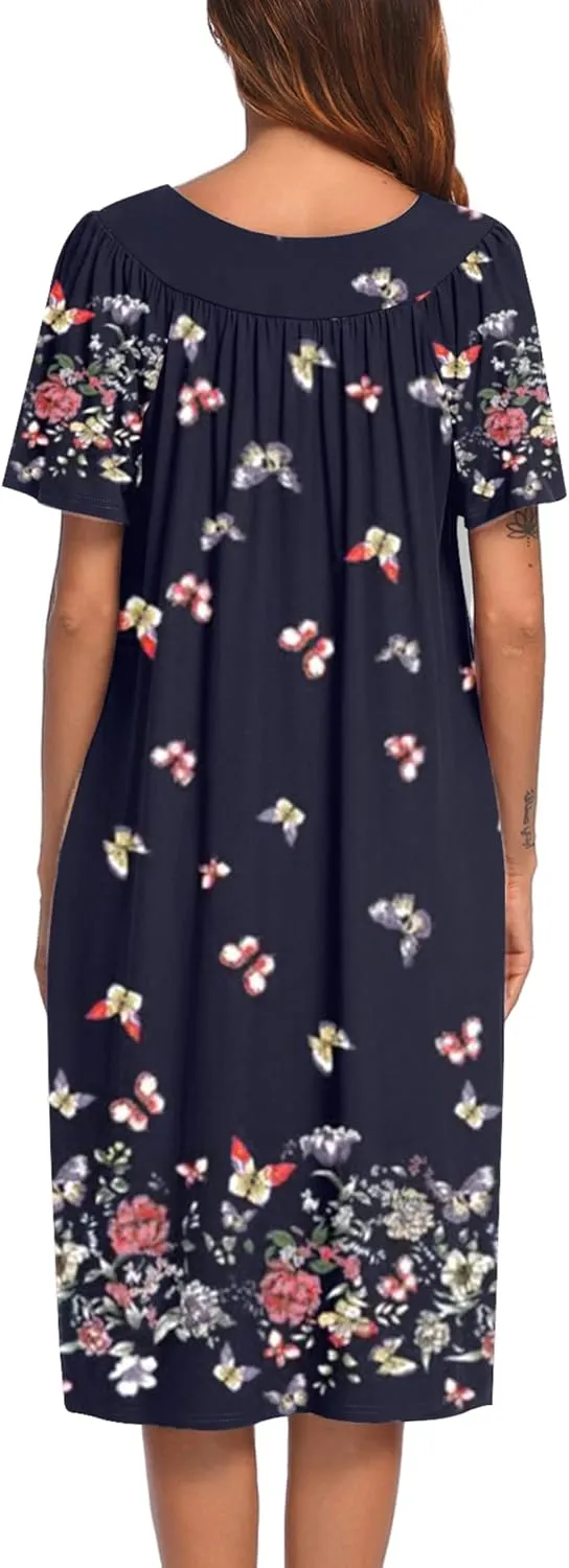 Ekouaer Women's House Dress with Pockets