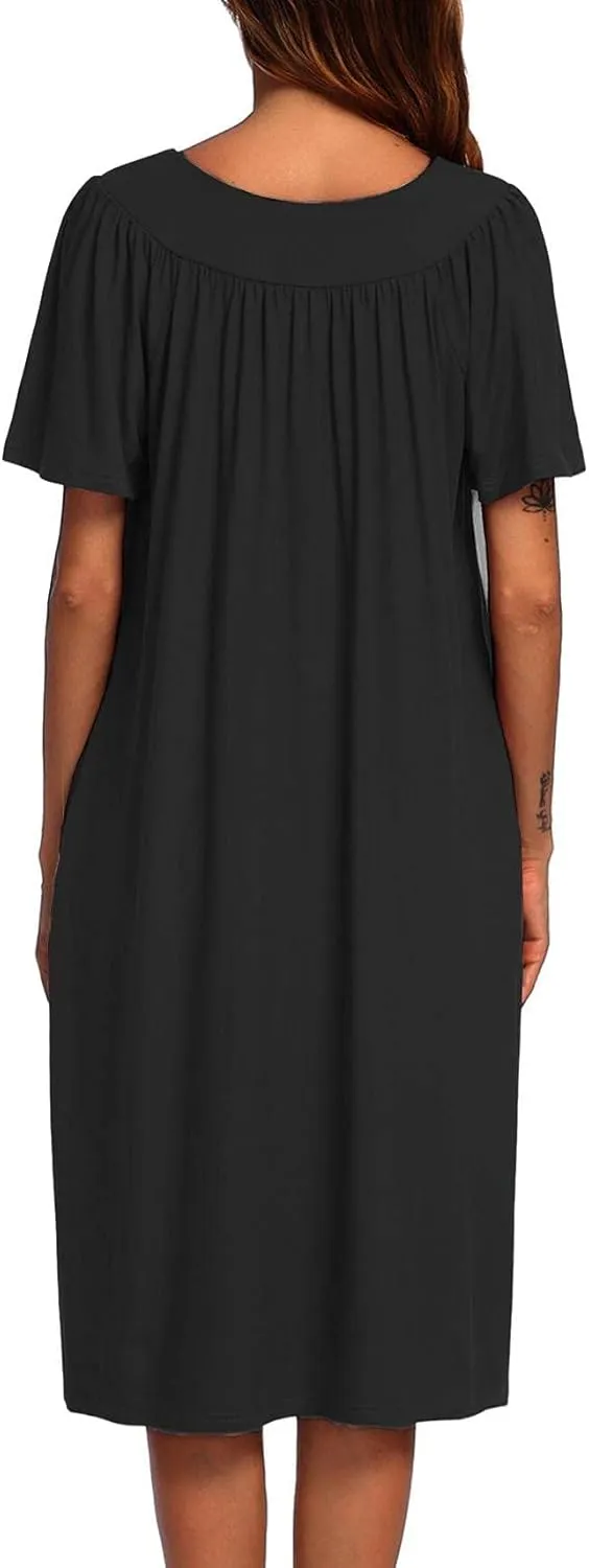 Ekouaer Women's House Dress with Pockets