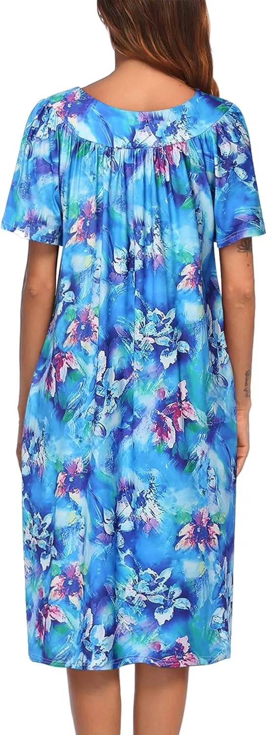 Ekouaer Women's House Dress with Pockets
