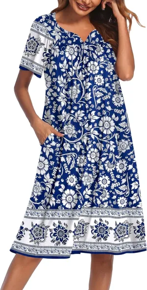 Ekouaer Women's House Dress with Pockets