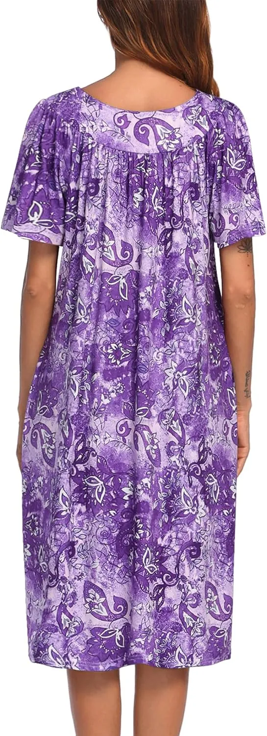 Ekouaer Women's House Dress with Pockets