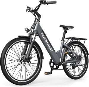 Electric Bike for Adults, 1000W Peak EBike, 50 Miles 21.7MPH Adult Electric Bicycles with 48V Built-in Removable Battery, Adjustable Stem, Rear Rack, 7 Speed, 26" Step-Thru E Bike for Commute