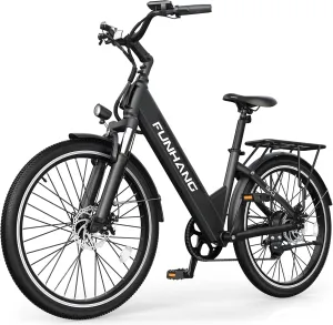 Electric Bike for Adults, 1000W Peak EBike, 50 Miles 21.7MPH Adult Electric Bicycles with 48V Built-in Removable Battery, Adjustable Stem, Rear Rack, 7 Speed, 26" Step-Thru E Bike for Commute
