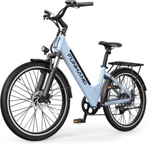 Electric Bike for Adults, 1000W Peak EBike, 50 Miles 21.7MPH Adult Electric Bicycles with 48V Built-in Removable Battery, Adjustable Stem, Rear Rack, 7 Speed, 26" Step-Thru E Bike for Commute