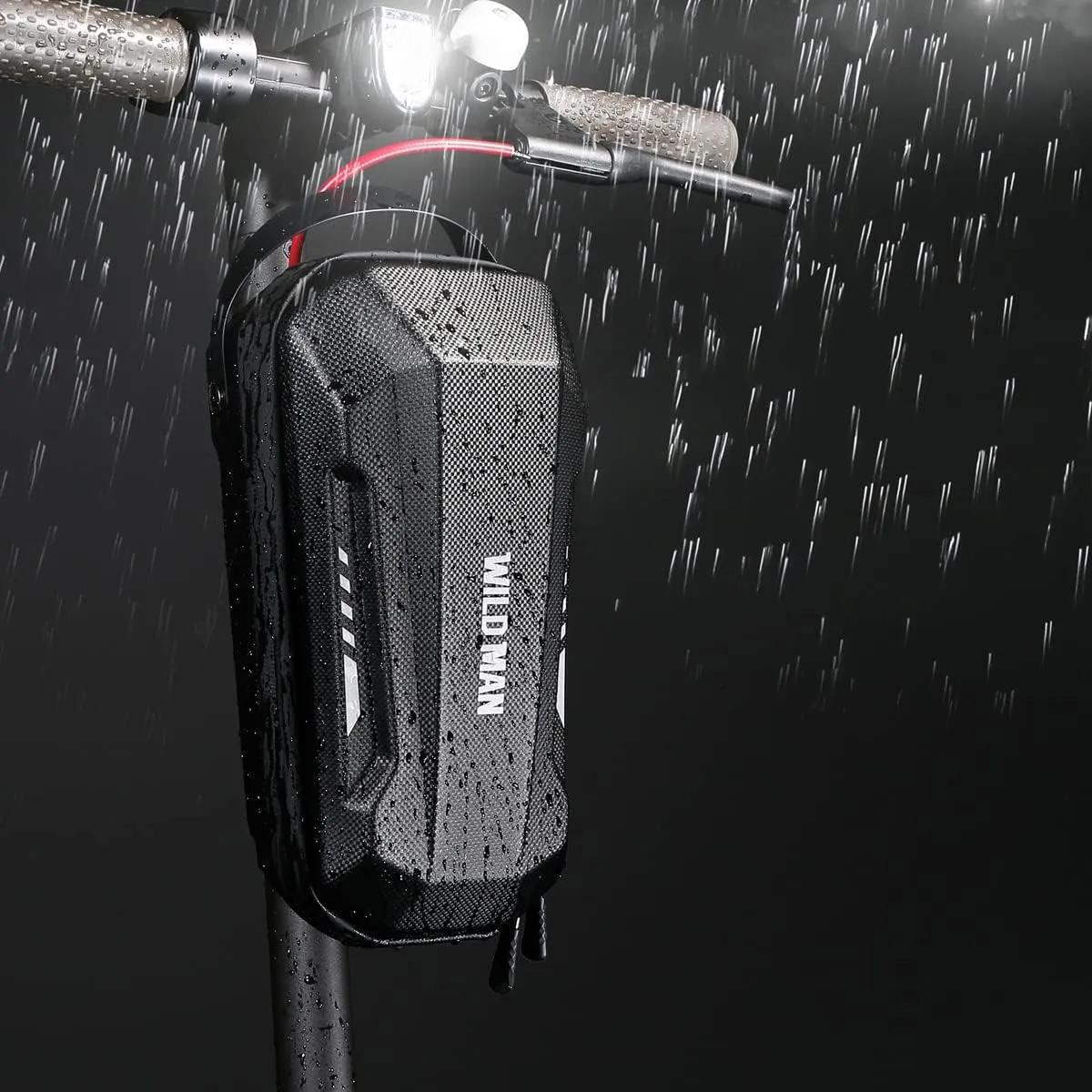 Electric Scooter Storage Bag, Waterproof Scooter Bag Durable EVA Hard Shell Front Tube Bag Handlebar Pouch Large Storage Bags for Mijia M365/M365 Pro/ Segway ES1/ES2/ES3 Kick Scooters Carrying Wallet