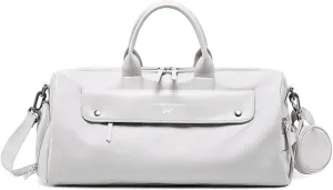 Ergocar Travel Duffel Bags Women, Large Capacity Men Travel Totes with Shoe Bag, Fashion Waterproof Sports Gym Tote Bag, Carry on Bag Weekender Overnight Bag, Grey