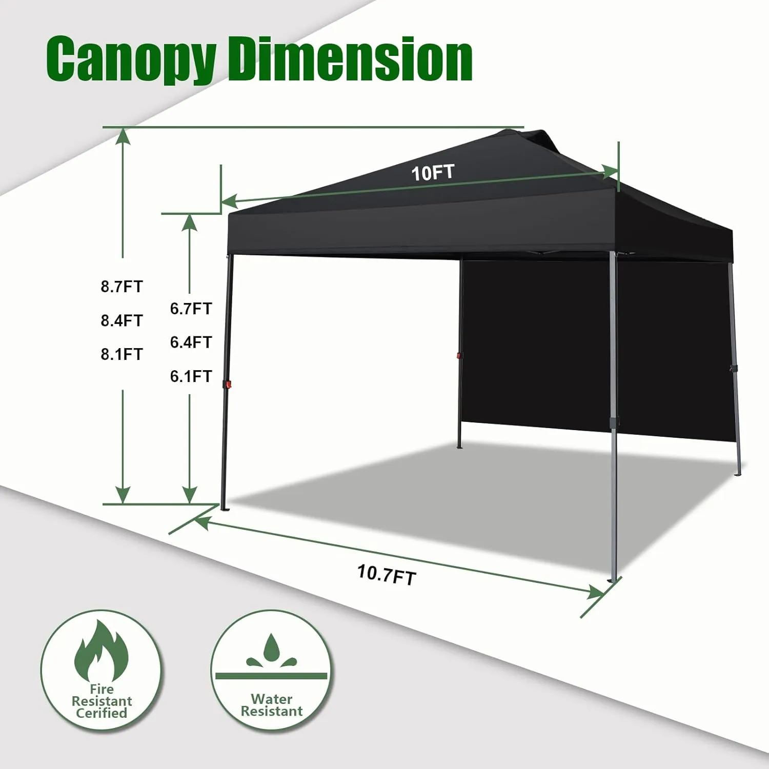 Eurmax USA NOMATTER ONE-Person Open&Close 10x10ft Pop Up Canopy Tent,Portable Shelter Canopy for Outdoor Events with 1 Removable Sidewall,Instant Canopies,Temporary Sunshade,Bonus 4 Sand Bags(Red)