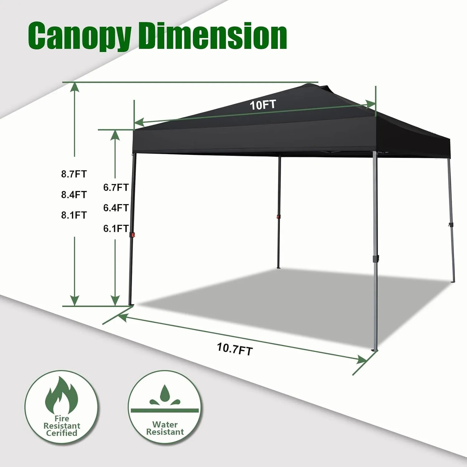Eurmax USA NOMATTER ONE-Person Open&Close 10x10ft Pop Up Canopy Tent，Portable Shelter Canopy for Outdoor Events，Instant Canopies, Temporary Sunshade,Bonus 4 Sand Bags(Orangey Red)