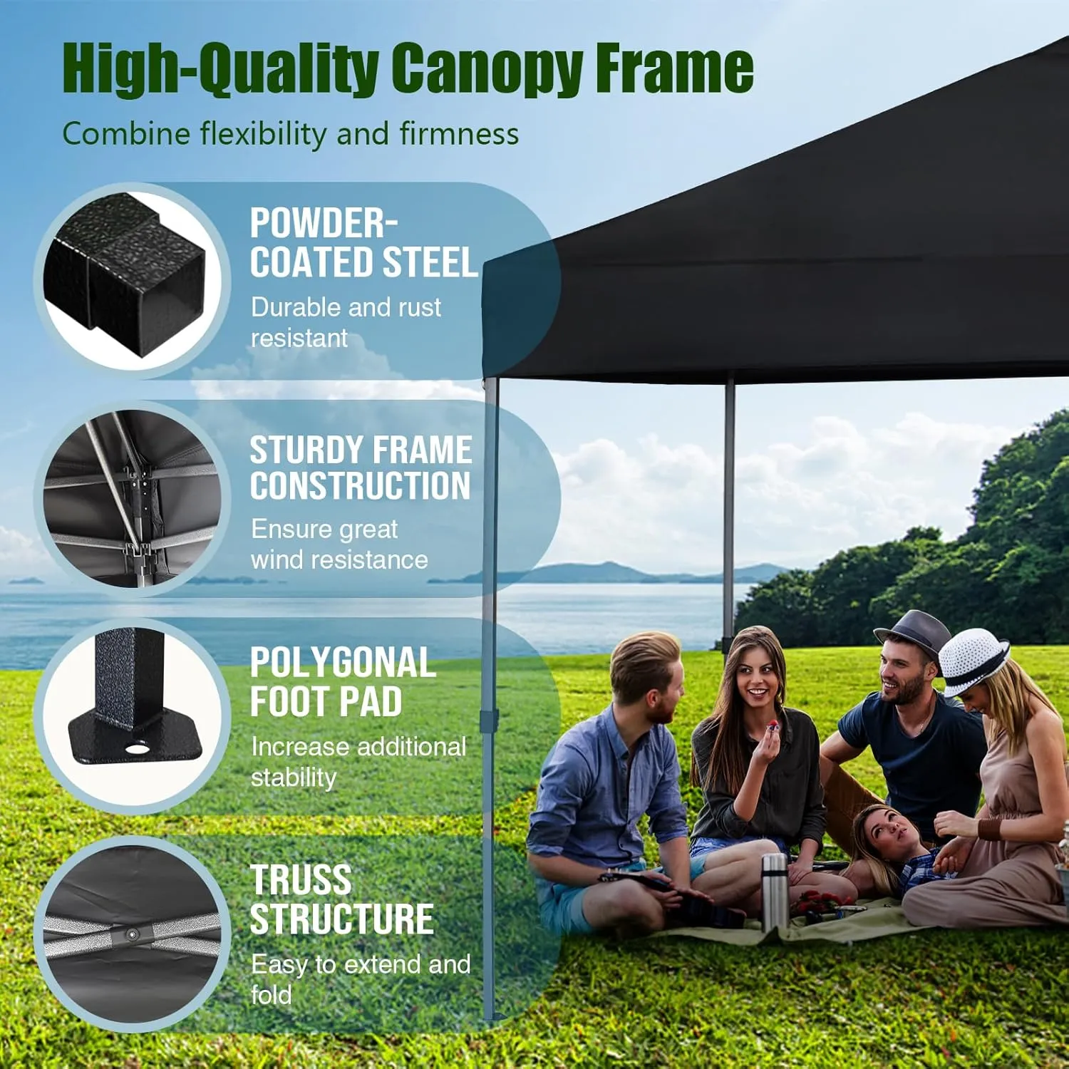 Eurmax USA NOMATTER ONE-Person Open&Close 10x10ft Pop Up Canopy Tent，Portable Shelter Canopy for Outdoor Events，Instant Canopies, Temporary Sunshade,Bonus 4 Sand Bags(Orangey Red)
