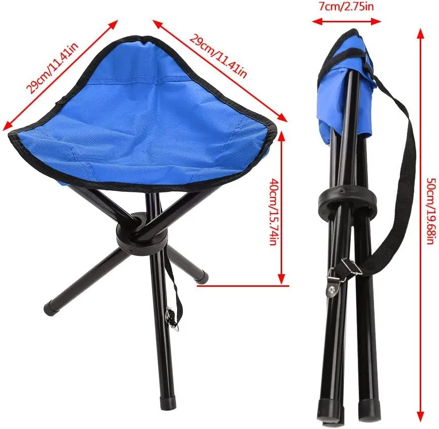 EVTSCAN Folding Camping Stool, Portable Camping Fishing Chair, Tripod Chair for Outdoor Camping Hiking Fishing Picnic BBQ Travel
