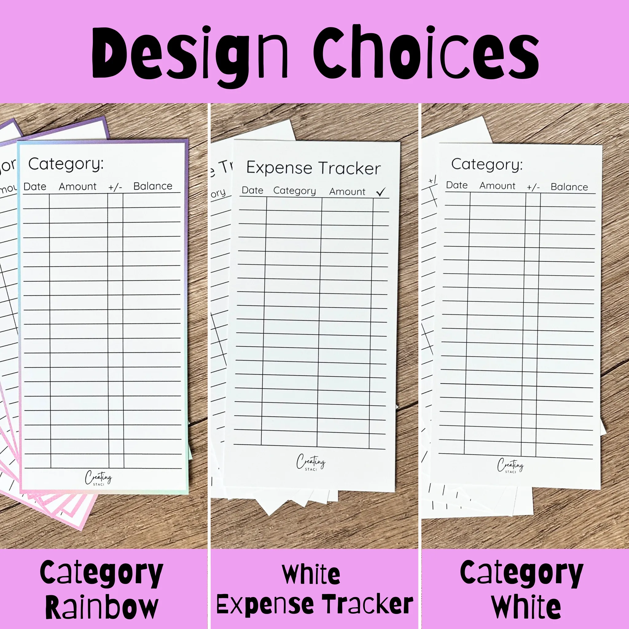 Expense Trackers (Cardstock)