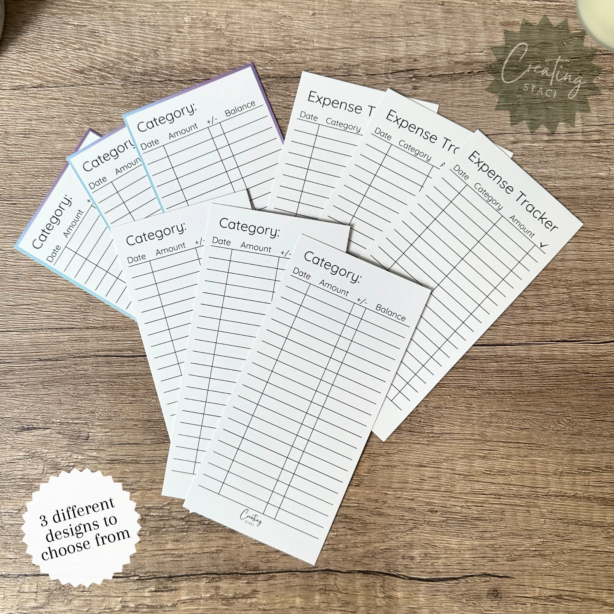 Expense Trackers (Cardstock)