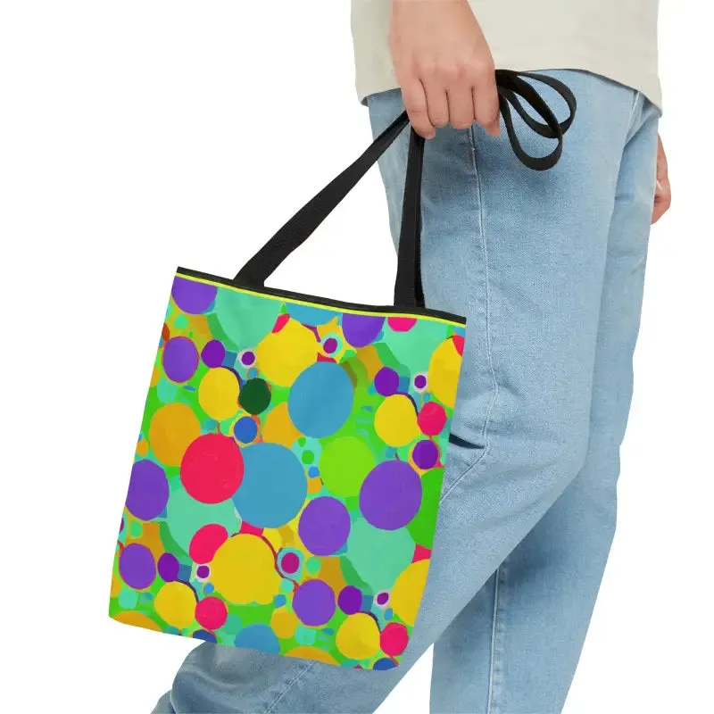 Eye Catching Colorful Circles Tote Bag