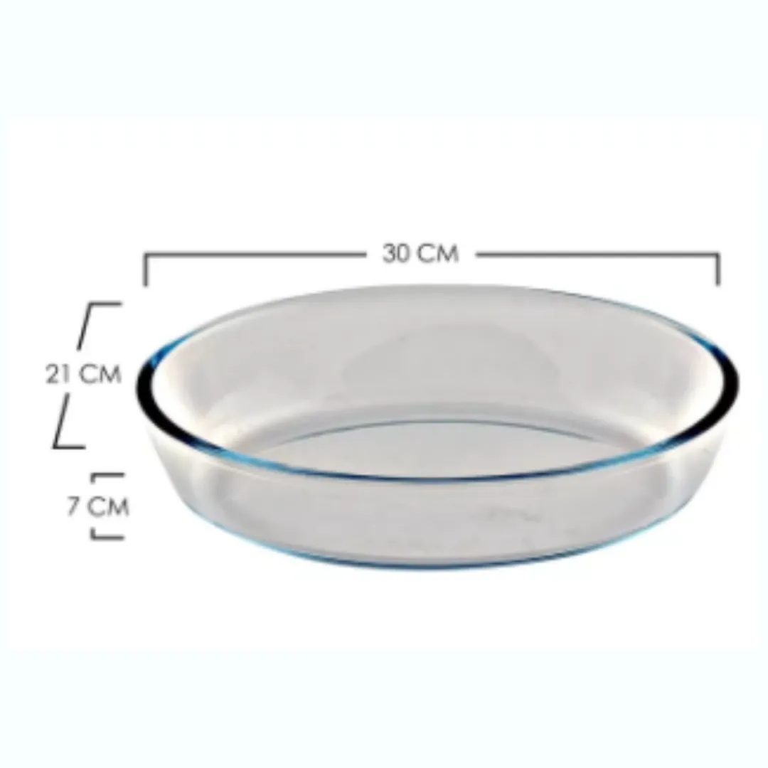 EZ Home Ideas Artemis Glass Oval Baking Dish Microwave Safe Glass Food Storage Container