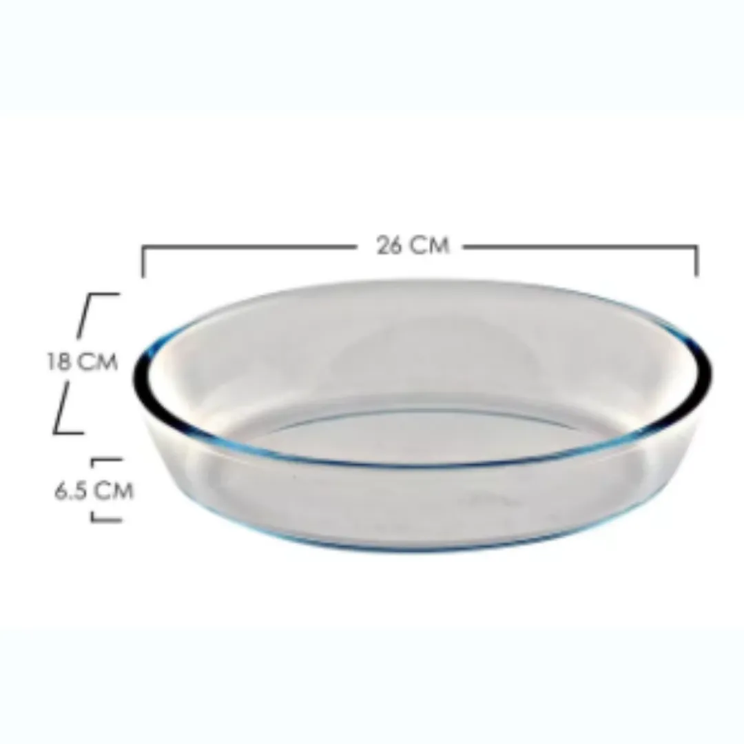 EZ Home Ideas Artemis Glass Oval Baking Dish Microwave Safe Glass Food Storage Container