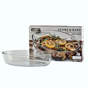 EZ Home Ideas Artemis Glass Oval Baking Dish Microwave Safe Glass Food Storage Container