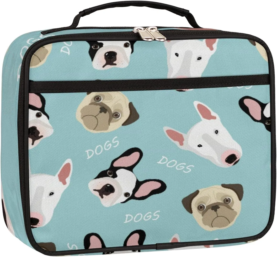 Falcon Puppies Dogs Animals Lunch Box for Men Women Insulated Lunch Bag Reusable Thermal Cooler Tote Bag with Handle for Work Picnic Travel Beach Sports