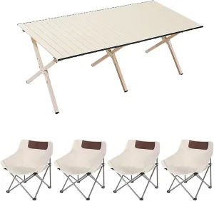 Family Picnic Chairs, Chair Portable, Portable Camp Chair for Adults, Fishing Chair, Folding Design, with Lumbar Support, Oversized Camping Folding Chair, for Hiking Mountaineering, Beach (Color : F