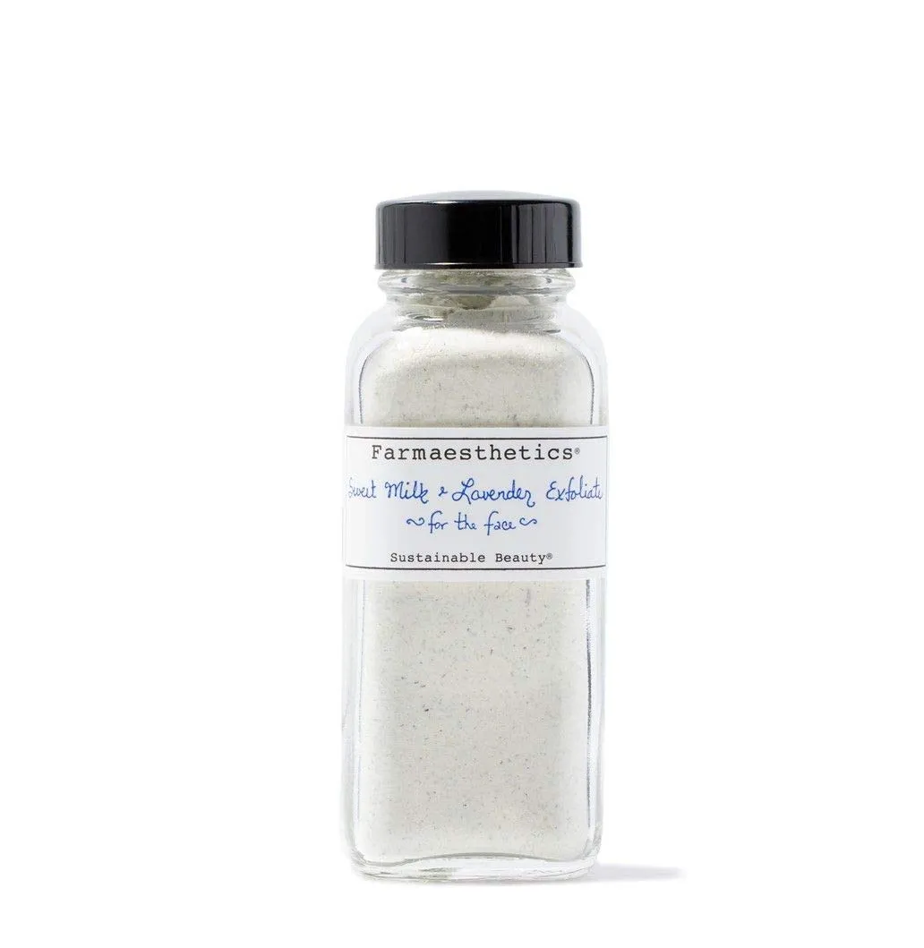 Farmaesthetics Sweet Milk and Lavender Bud Facial Exfoliate (4oz) | Ethically Sourced Sustainable Beauty | Clean, All Natural, Small Batch Skincare