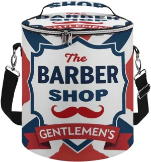 Fashion Lightweight Vintage Emblem Of Barber Shop Flag Backpack Cooler for Unisex, Leak Proof Insulated Cooler Bag for Picnic Lunch Camping Travel Beach