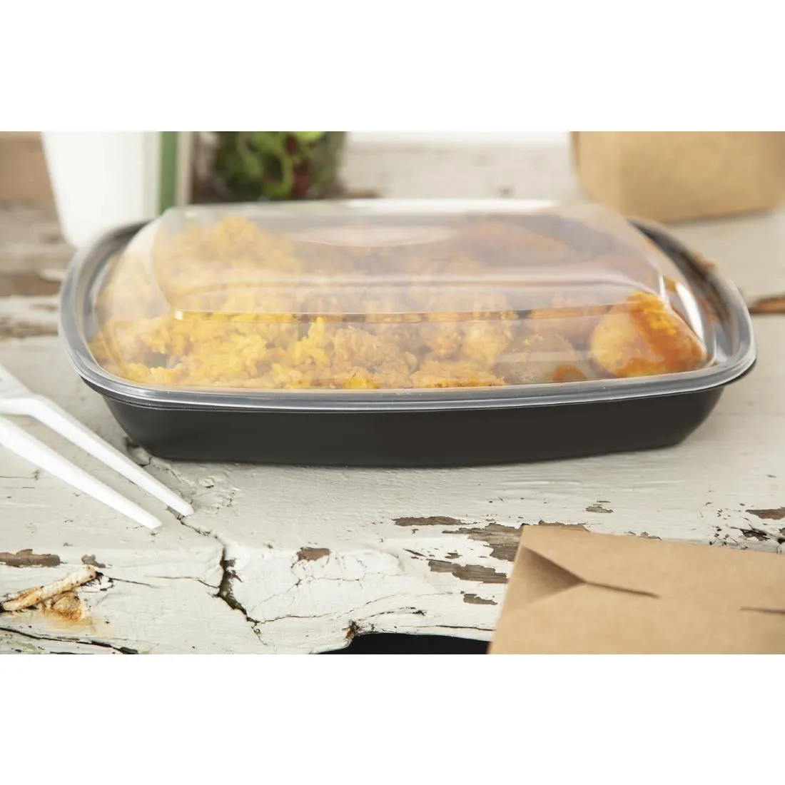 Fastpac Large Rectangular Food Containers 1350ml (150 pack)