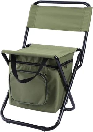 Fishing Chair with Cooler Insulated Bag Portable Backpack Chair Waterproof Folding Chair Rucksack Seat Bag Anti-Slip Fishing Stool Fishing Seat