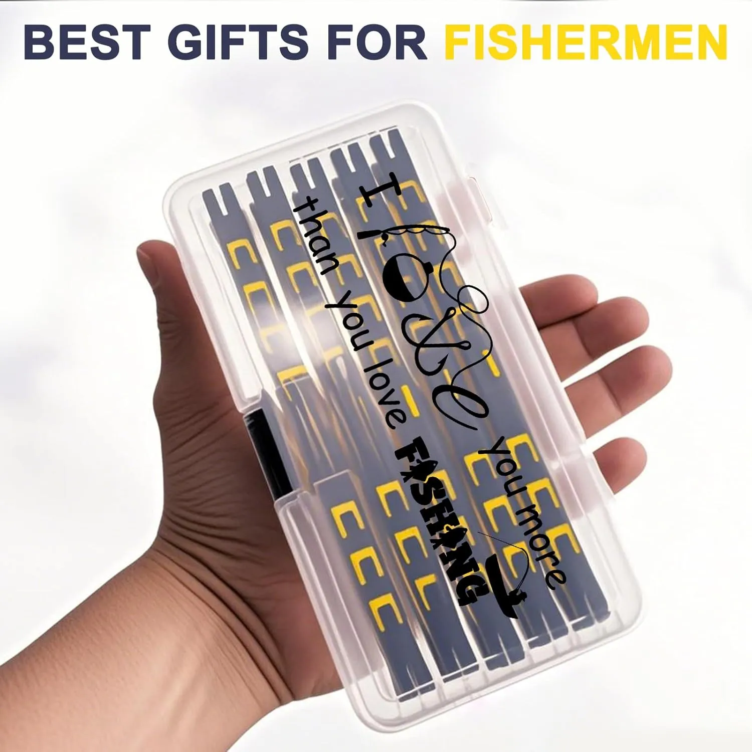 Fishing Leader Holder Storage, Funny Fishing Gifts for Father, Fishing Snelled Hook Holder for Leader Line Rig, Fishing Line Storage Rig Holder Organizer EVA Foam Board with Tackle Box