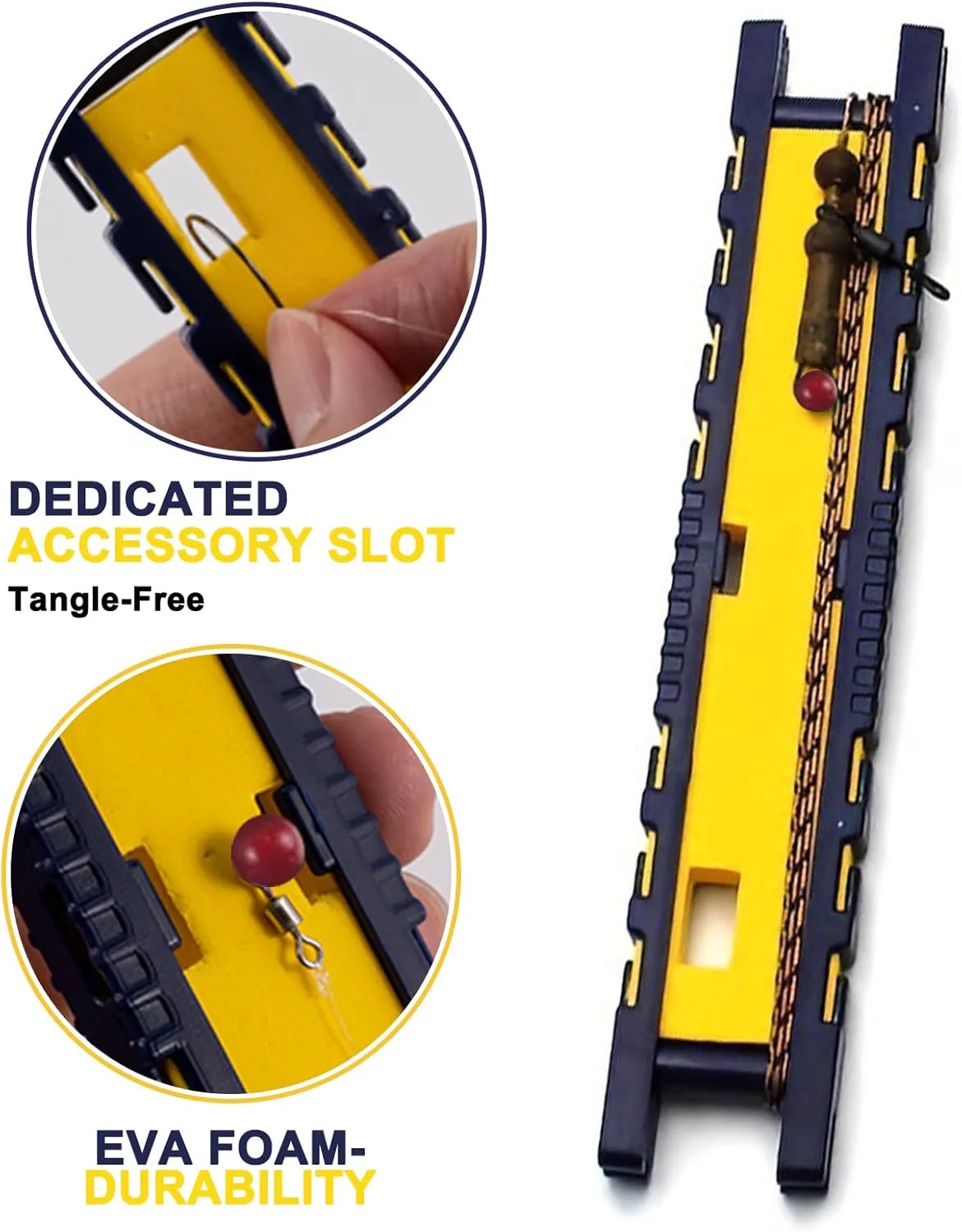 Fishing Leader Holder Storage, Funny Fishing Gifts for Father, Fishing Snelled Hook Holder for Leader Line Rig, Fishing Line Storage Rig Holder Organizer EVA Foam Board with Tackle Box